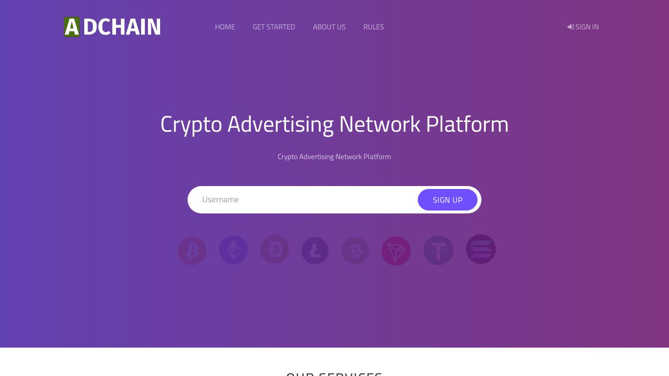 Crypto Advertising Network Platform